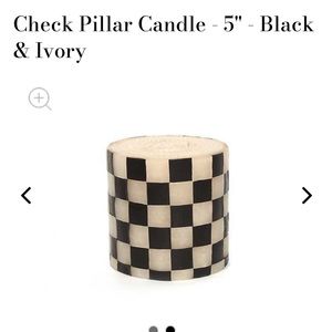 NWT MacKenzie Childs Checked Candle